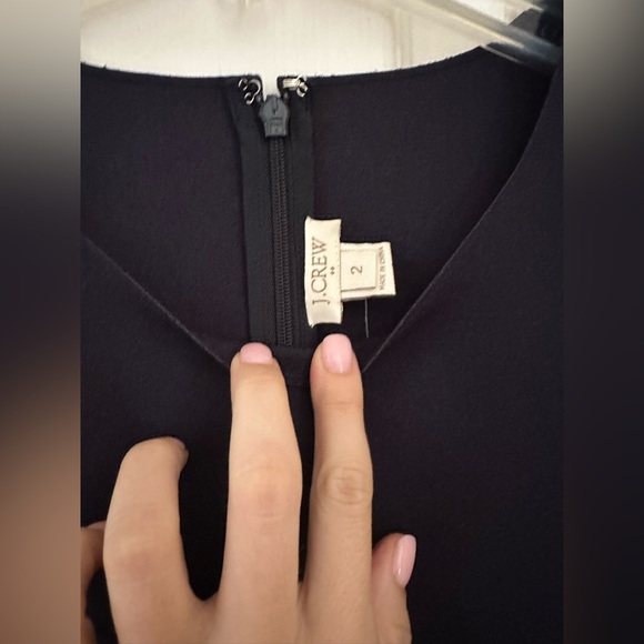 NWT J. CREW Women’s Scalloped Navy Dress - Picture 4 of 10